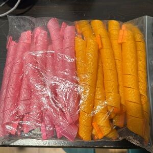 Spiril hair curlers, 40 and hook